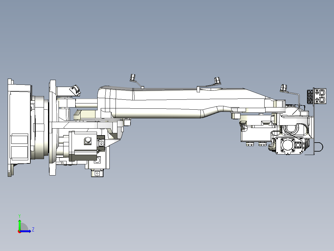 那智机器人nachi sra100 h advanced hollow arm robot左视图