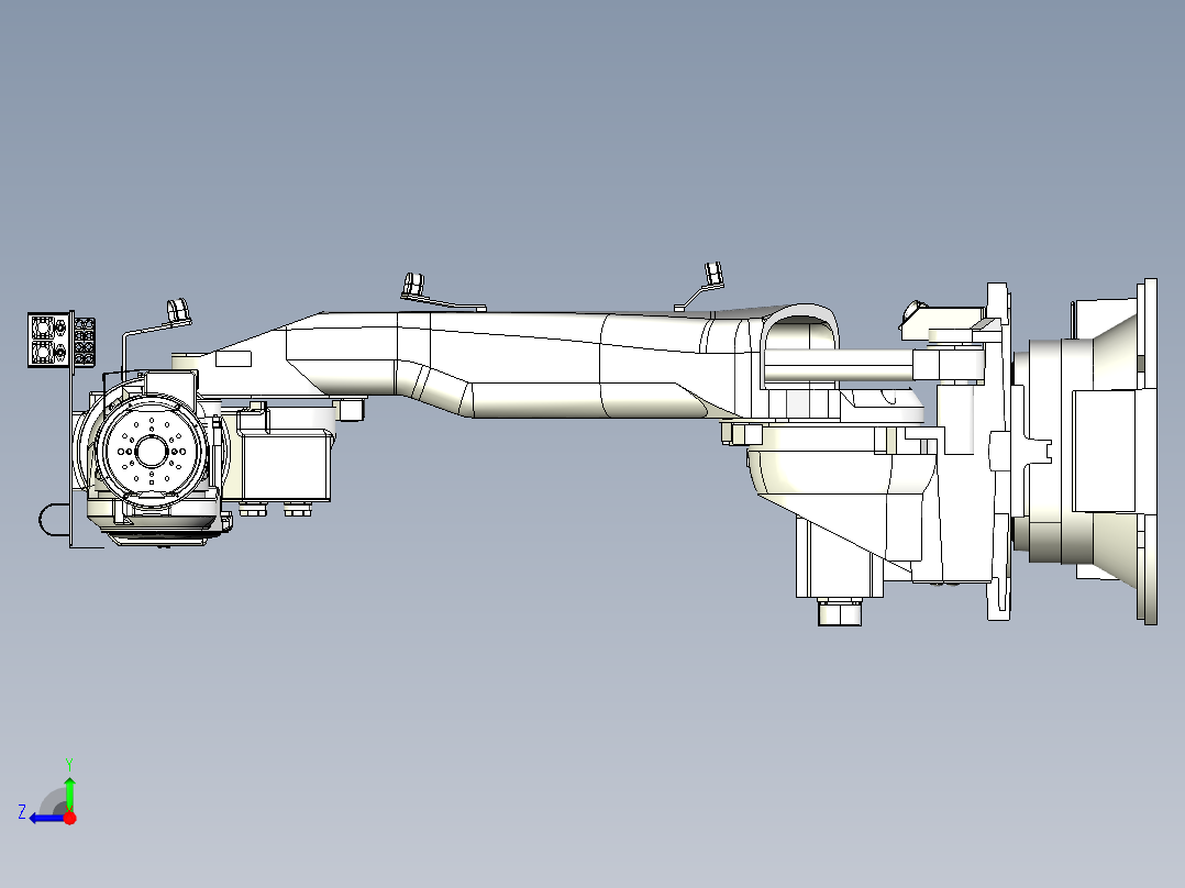 那智机器人nachi sra100 h advanced hollow arm robot右视图