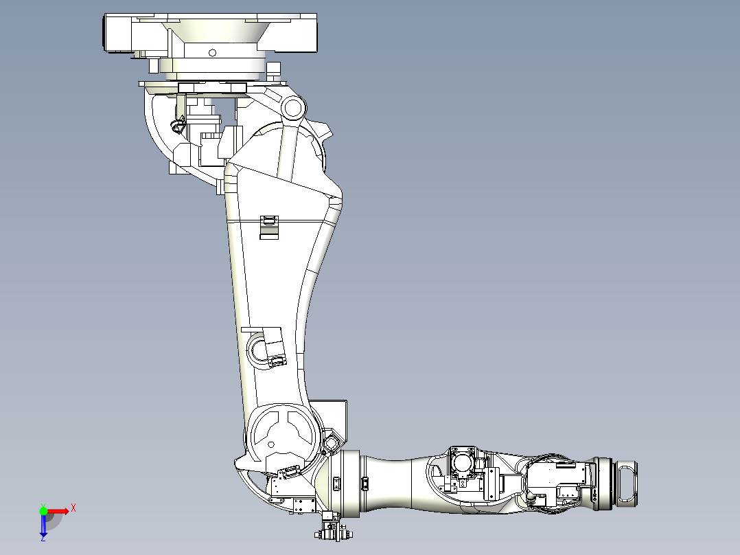 那智机器人nachi sra100 h advanced hollow arm robot俯视图