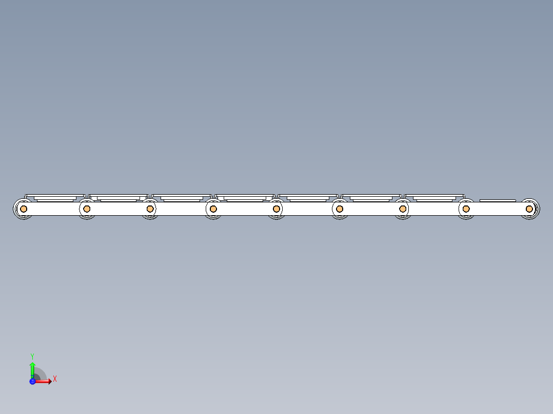 solidworks 链板输送机前视图