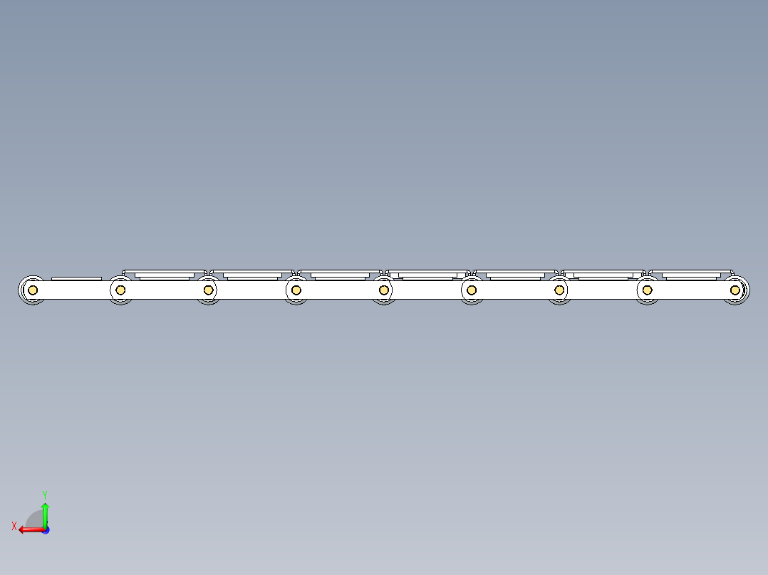 solidworks 链板输送机后视图