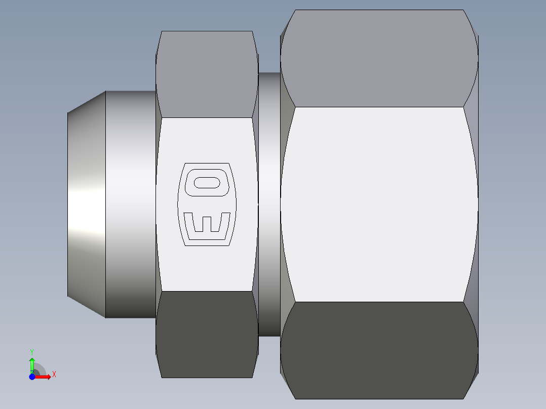 卡套式工业通用硬管接头EO_Weld_connector_AS25S71前视图