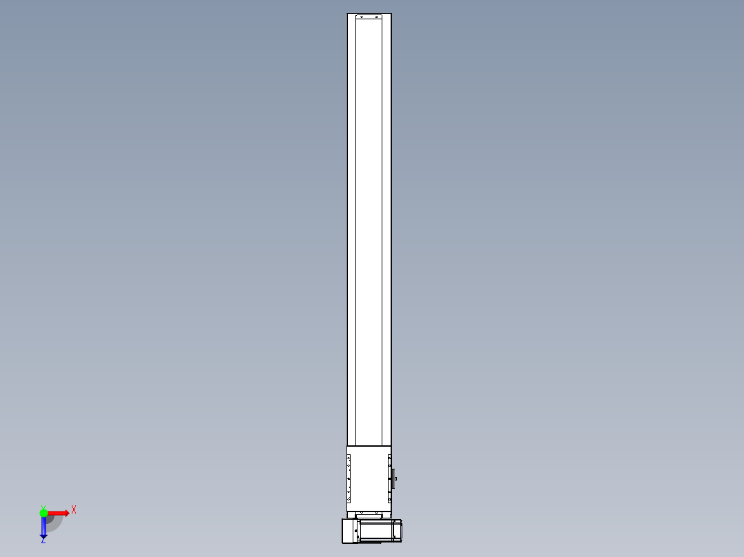 同步带全封闭直线模组TPA-HCB-120D-90-L1100-LU-C-P40-N3俯视图