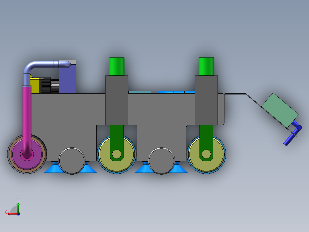 清洁机器人后视图
