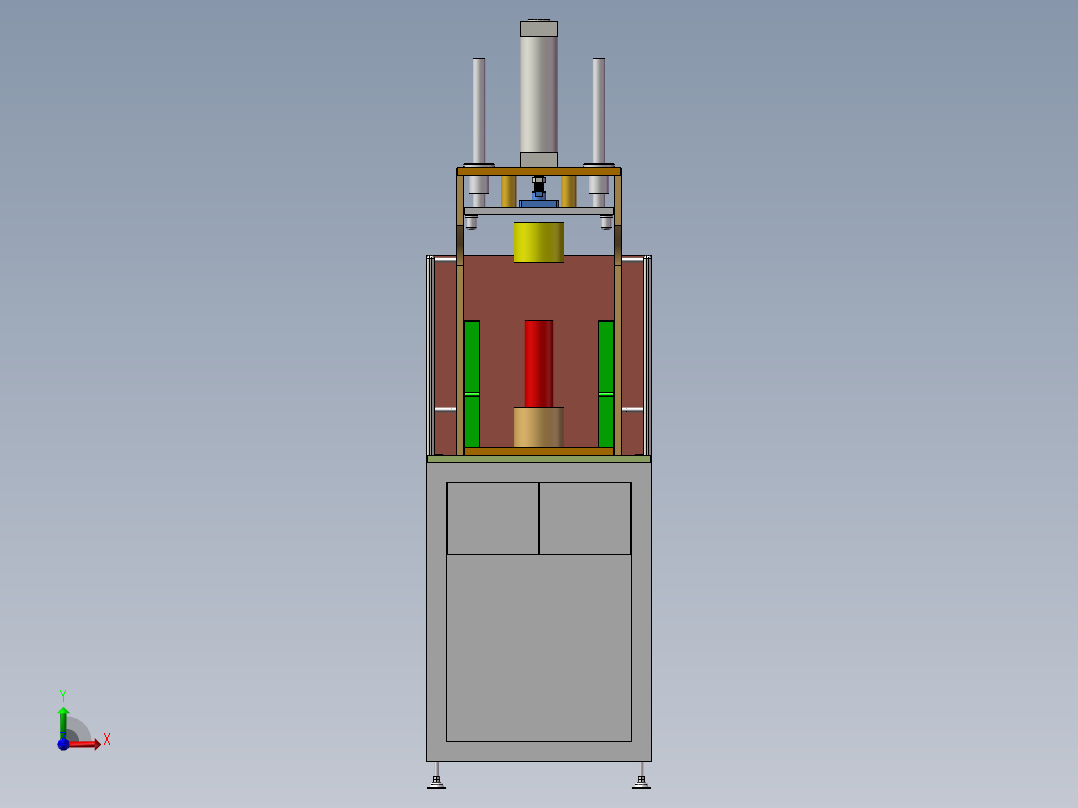 汽车动力电池整平机前视图