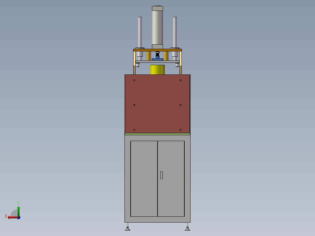 汽车动力电池整平机后视图