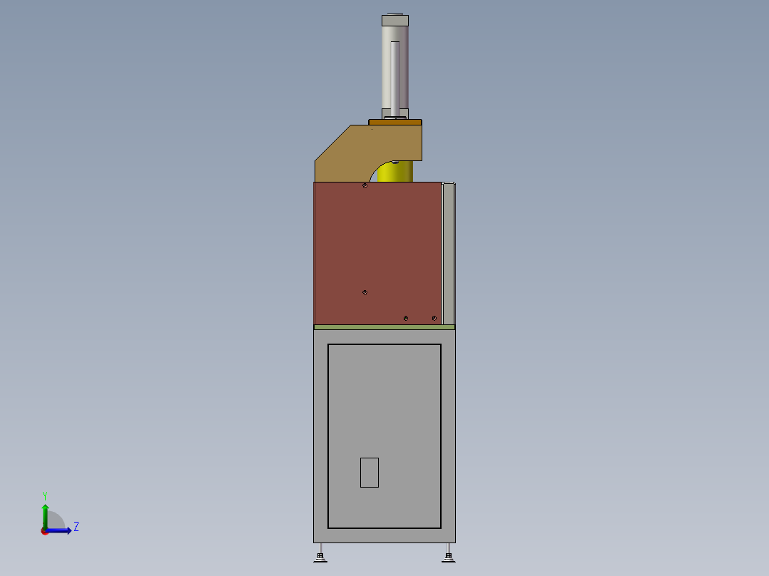 汽车动力电池整平机左视图