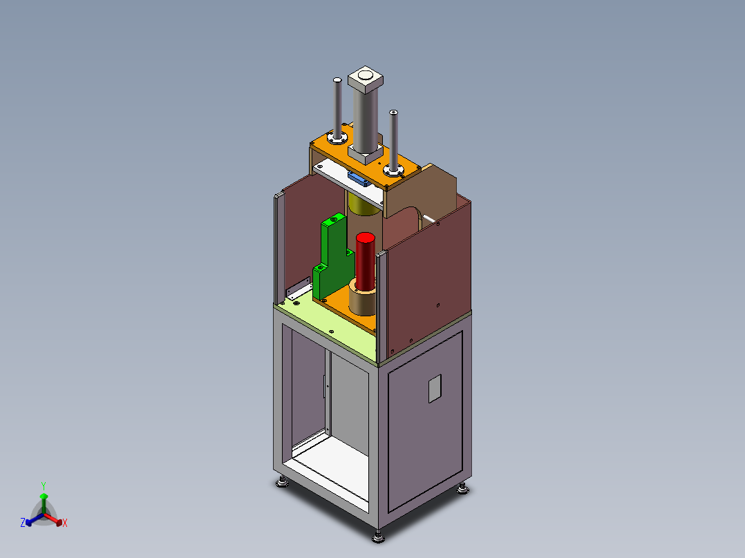 汽车动力电池整平机正等轴测图