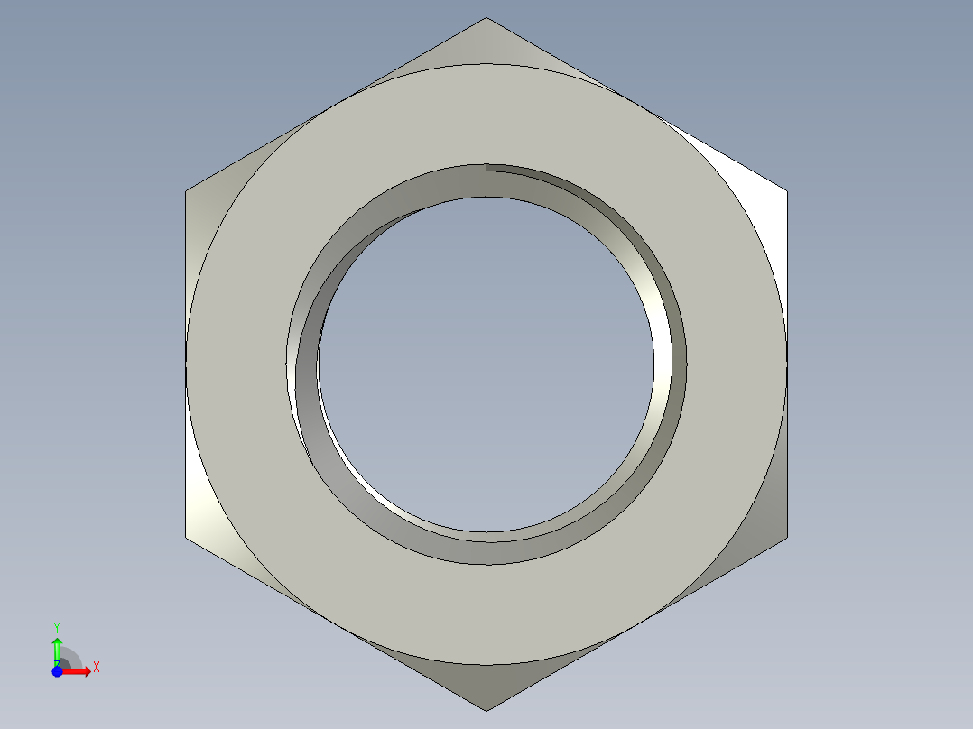 公制六角螺母-Metric Hex Nuts M24 x 3mm Thread前视图
