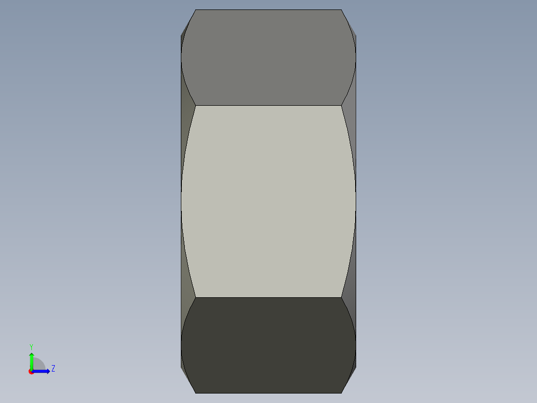 公制六角螺母-Metric Hex Nuts M24 x 3mm Thread左视图