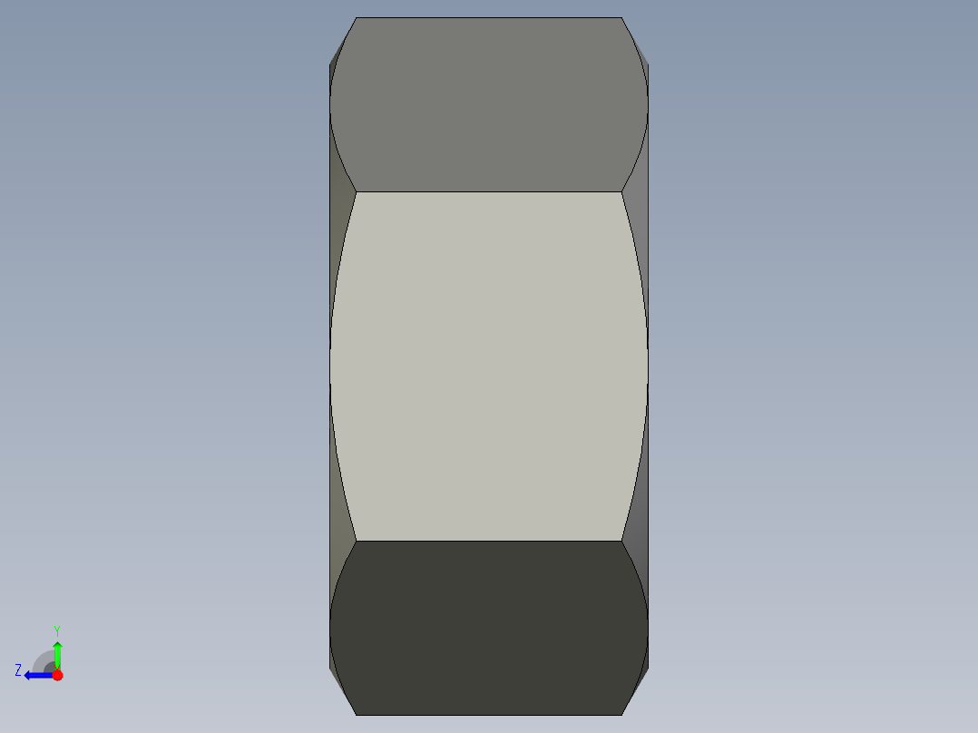 公制六角螺母-Metric Hex Nuts M24 x 3mm Thread右视图