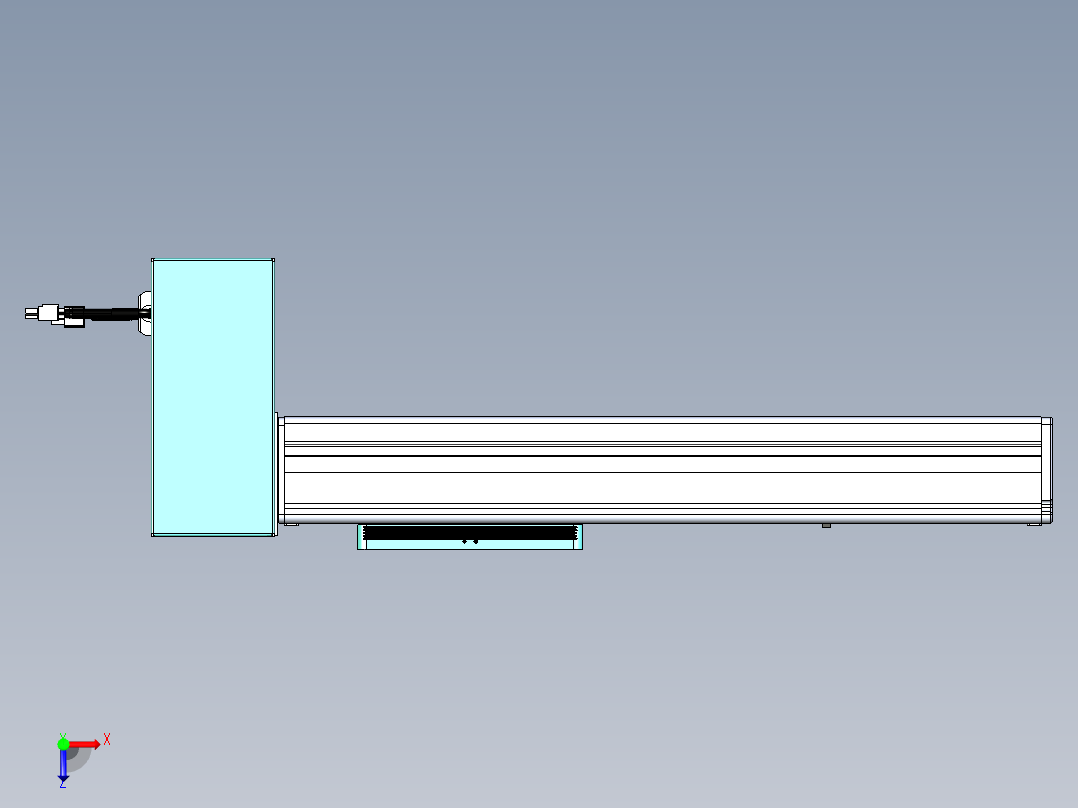 威洛博VBC同步带传动一无尘环境VBC14-L45-S250-BRD-ZP75-C3俯视图