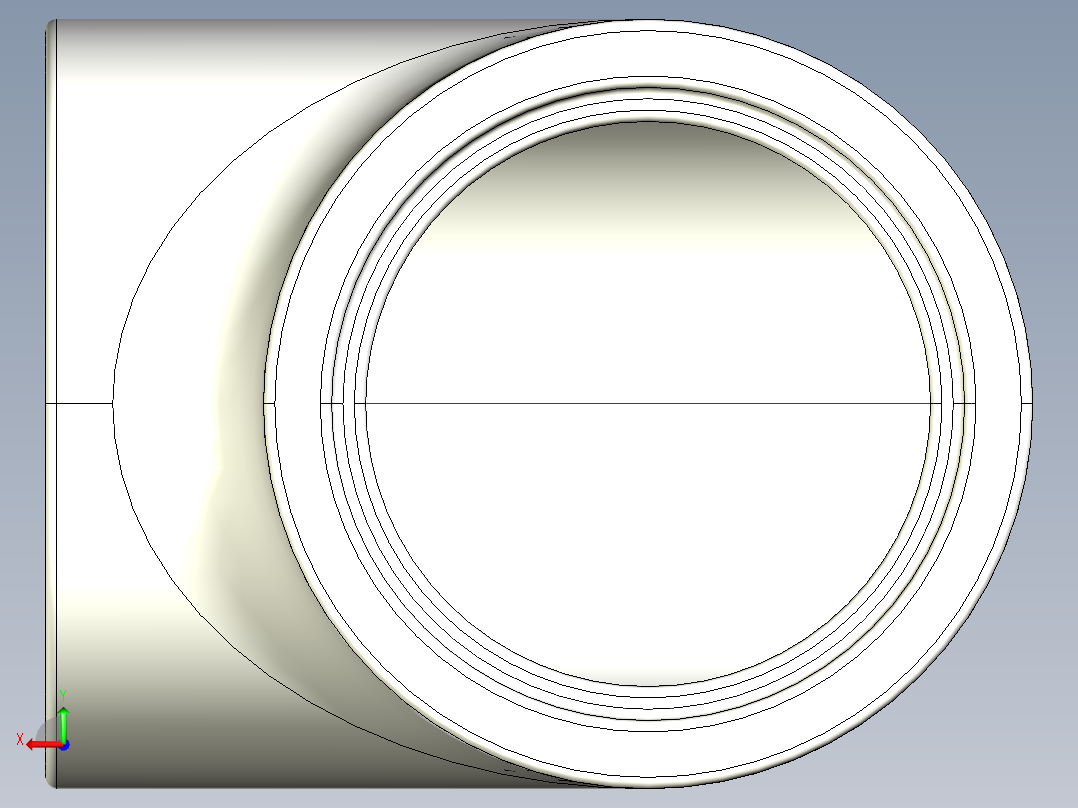 1英寸PVC管和90度管件后视图
