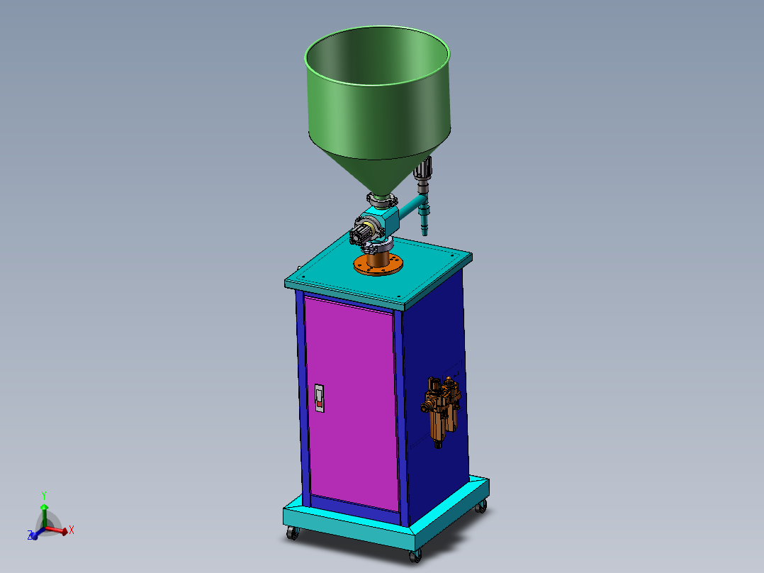 <span style='color: red'>立式</span><span style='color: red'>灌装机</span>3D图纸 E194