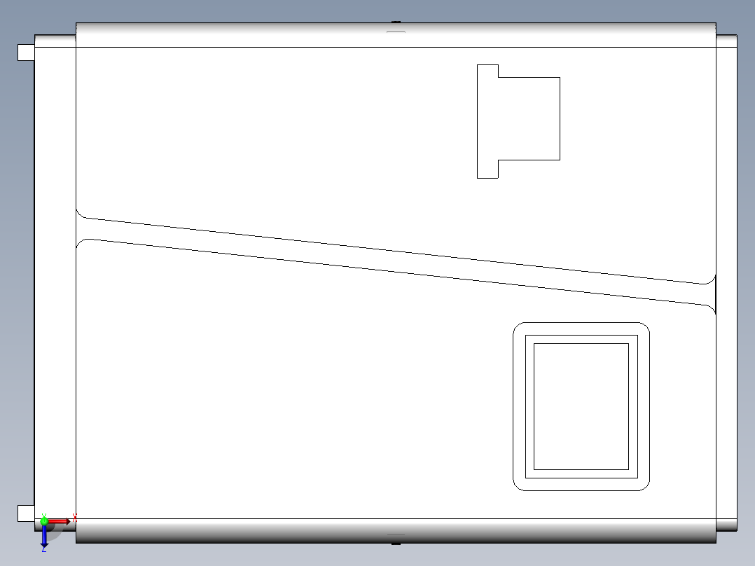 售卖机机架设计俯视图