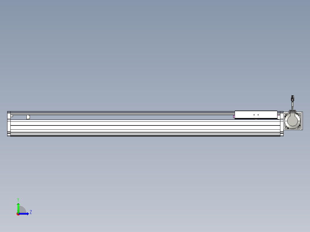 东锦同步带传动-直线滑台模组DH210B-L150-S1000-BL-P750W-C3.STEP左视图