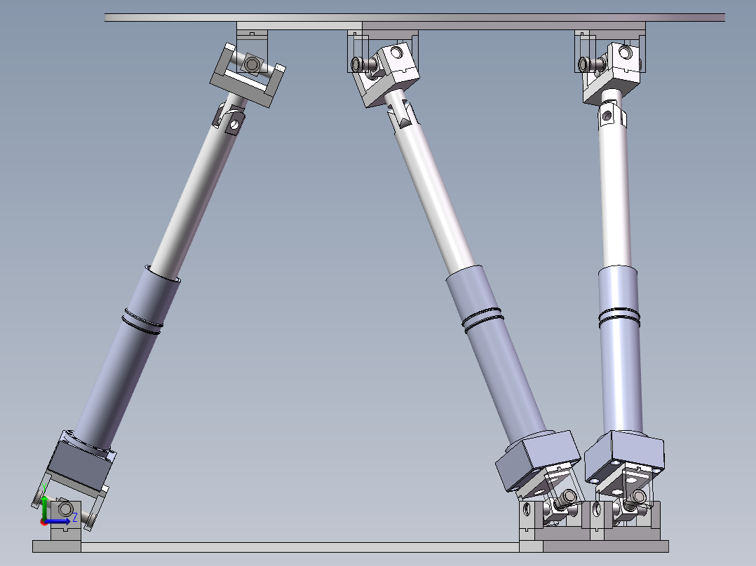 六自由度平台左视图