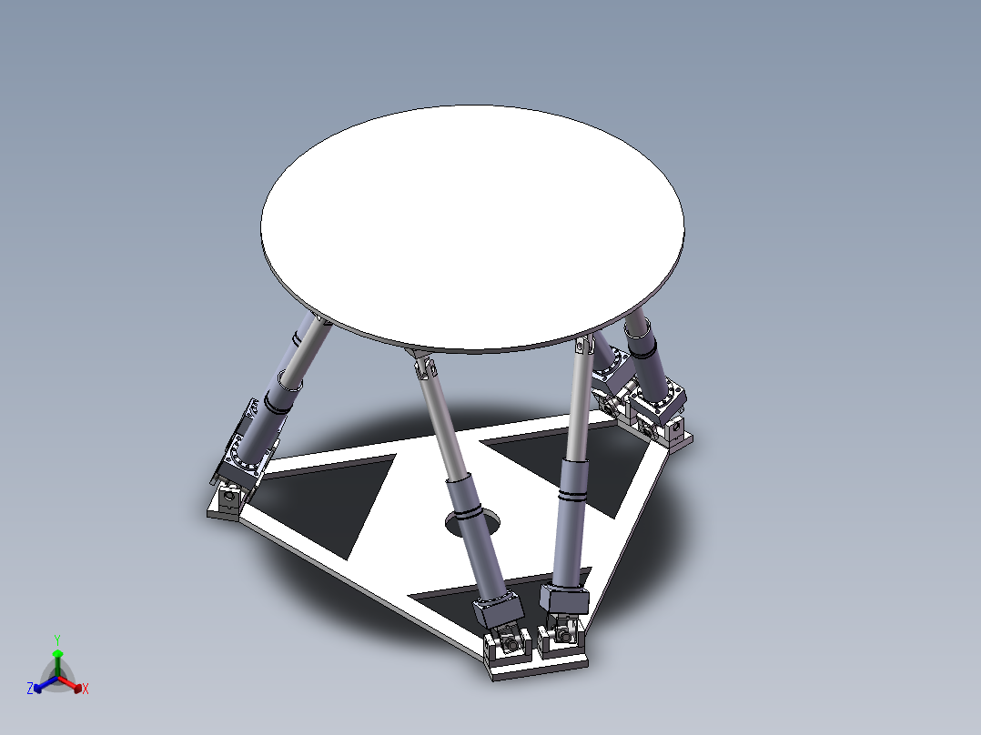 六自由度平台正等轴测图