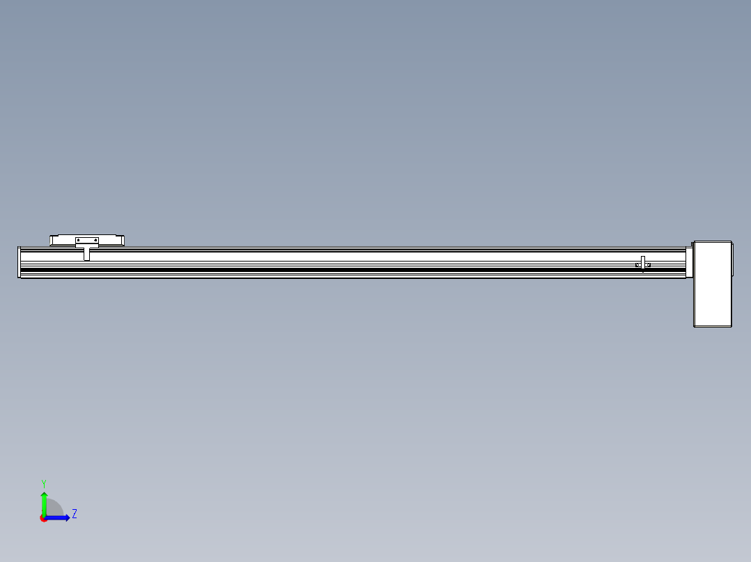 同步带全封闭直线模组TPA-HCB-105D-90-L950-LP-Y-P20-N3左视图