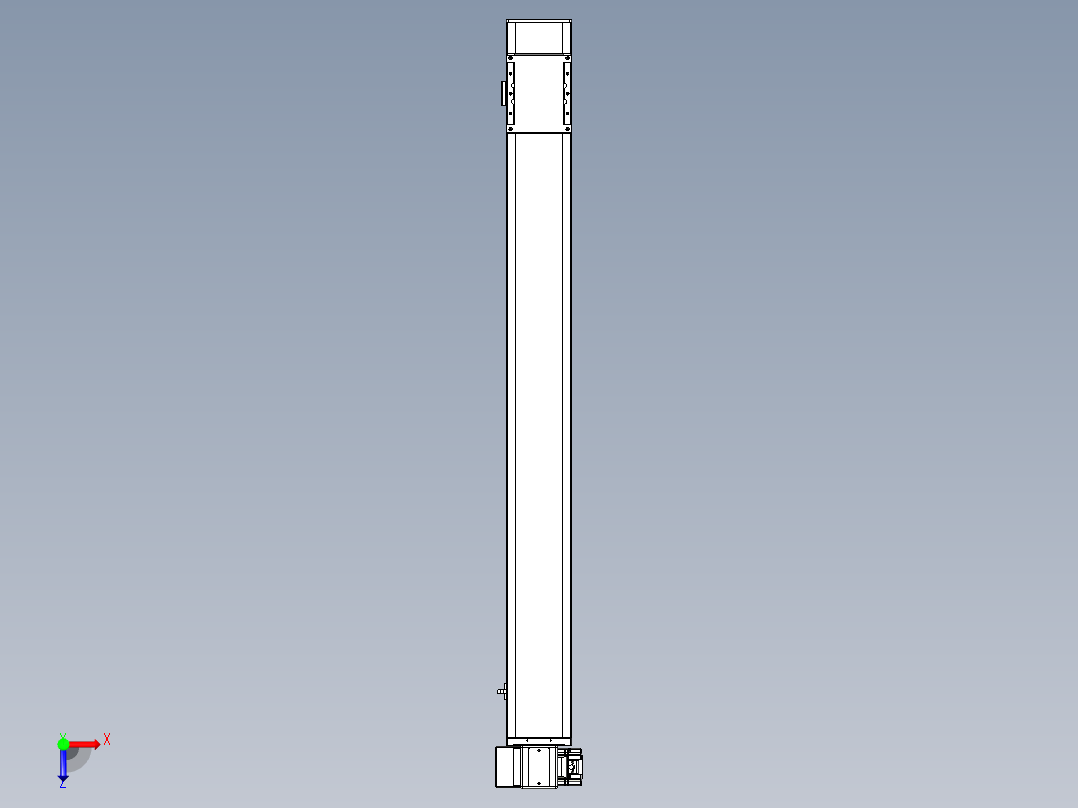 同步带全封闭直线模组TPA-HCB-105D-90-L950-LP-Y-P20-N3俯视图