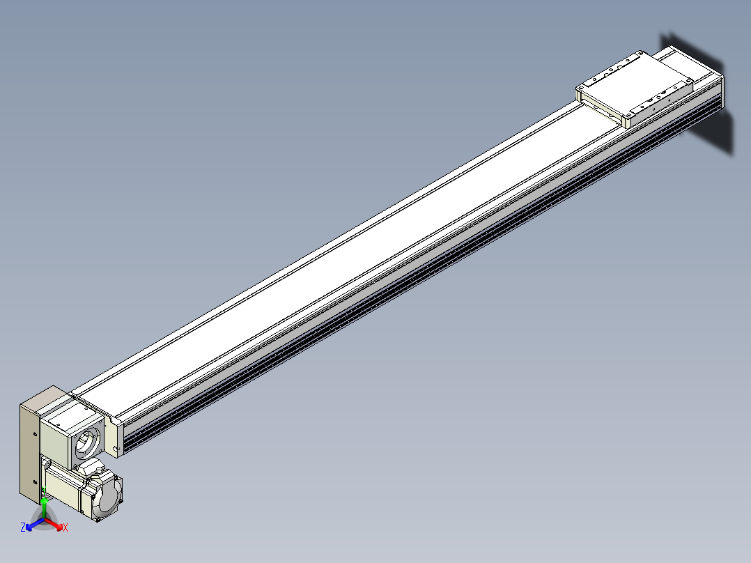 同步带全封闭直线模组TPA-HCB-105D-90-L950-LP-Y-P20-N3正等轴测图