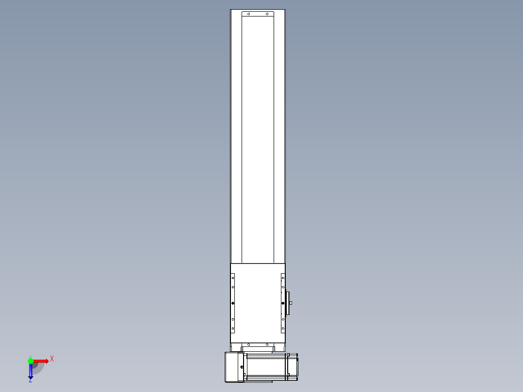 同步带全封闭直线模组TPA-HCB-120D-90-L500-LU-C-P40-N3俯视图
