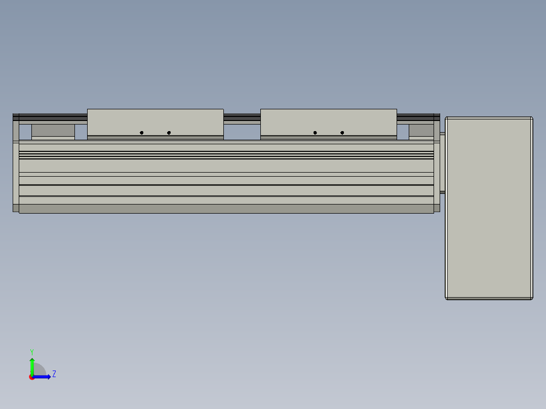 直线模组WG-LHB12-S100-LD设计图纸左视图