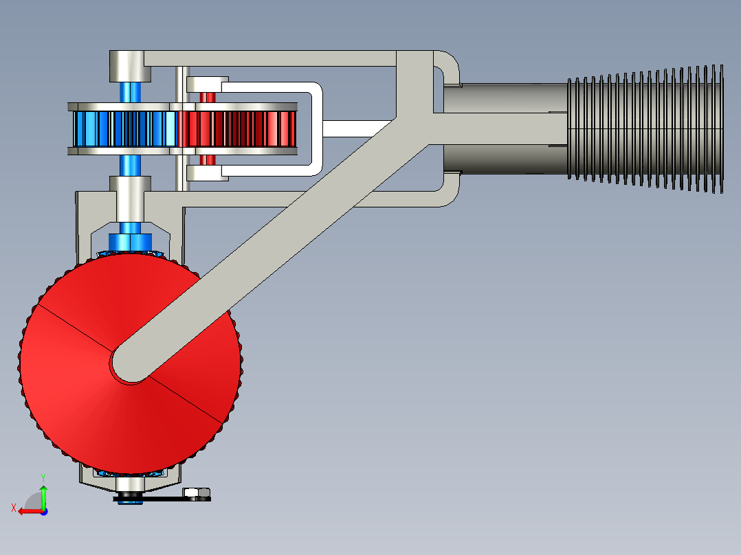 曲柄滑块机构后视图
