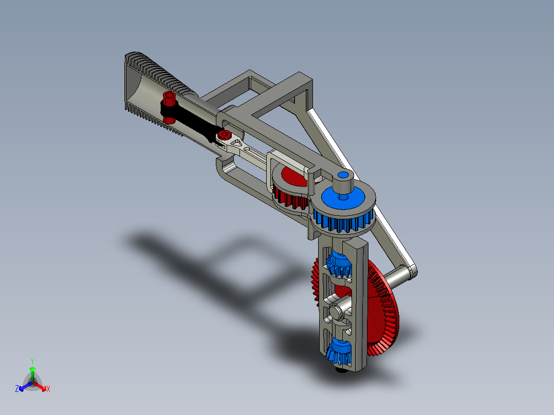 曲柄滑块机构正等轴测图