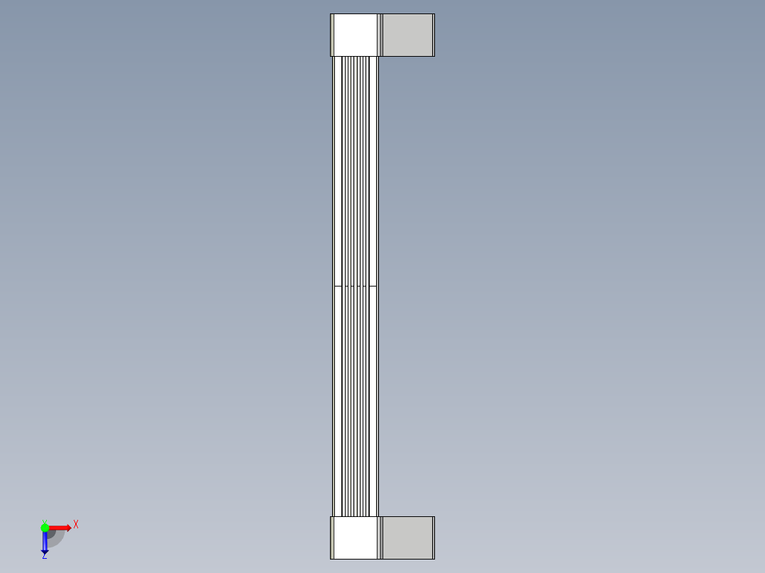 取手(鋁合金)(B)A2-3D多系列多零件图纸模型俯视图