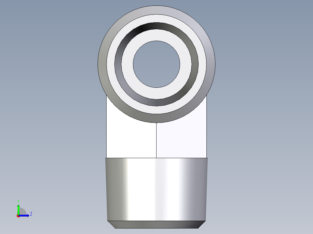 卡套式工业通用硬管接头EO_Male_stud_run_tee_TE12SR71X左视图