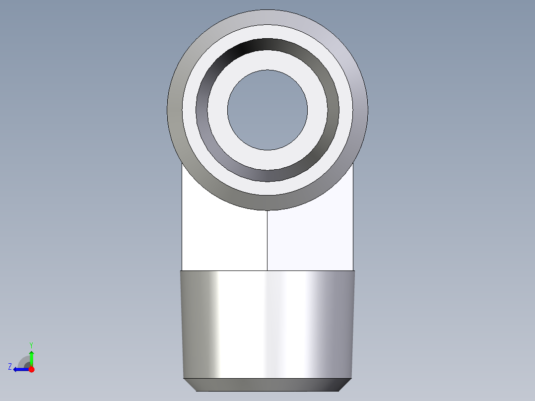卡套式工业通用硬管接头EO_Male_stud_run_tee_TE12SR71X右视图