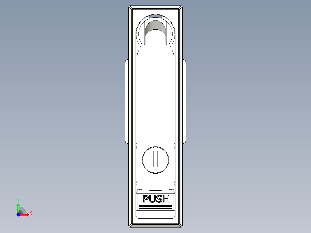 防水平面把手(B)5571-3D多系列多零件图纸模型前视图