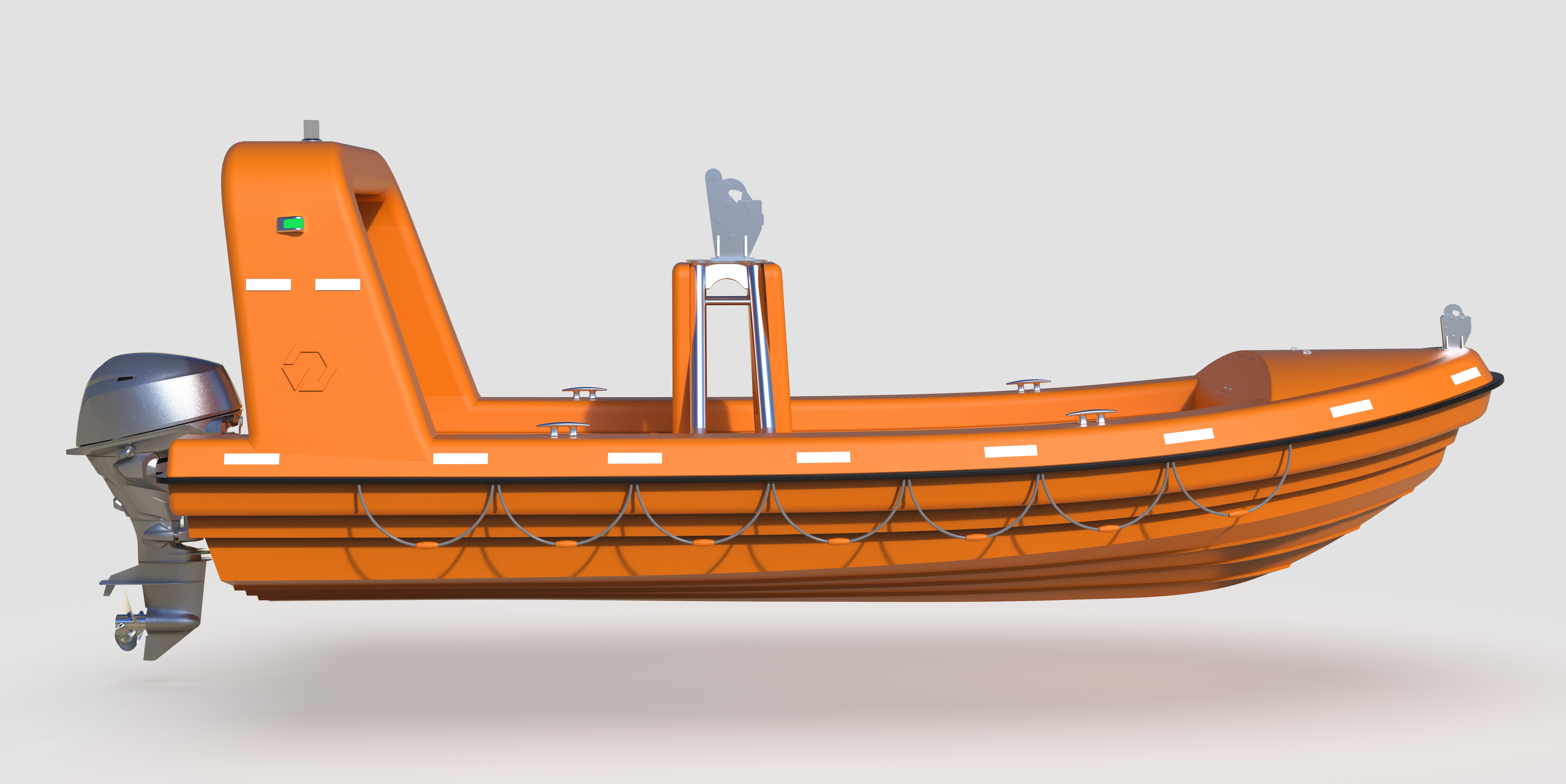 Rescue boat救援船救援艇造型3D数模图纸 RHINO设计 附STP(1)