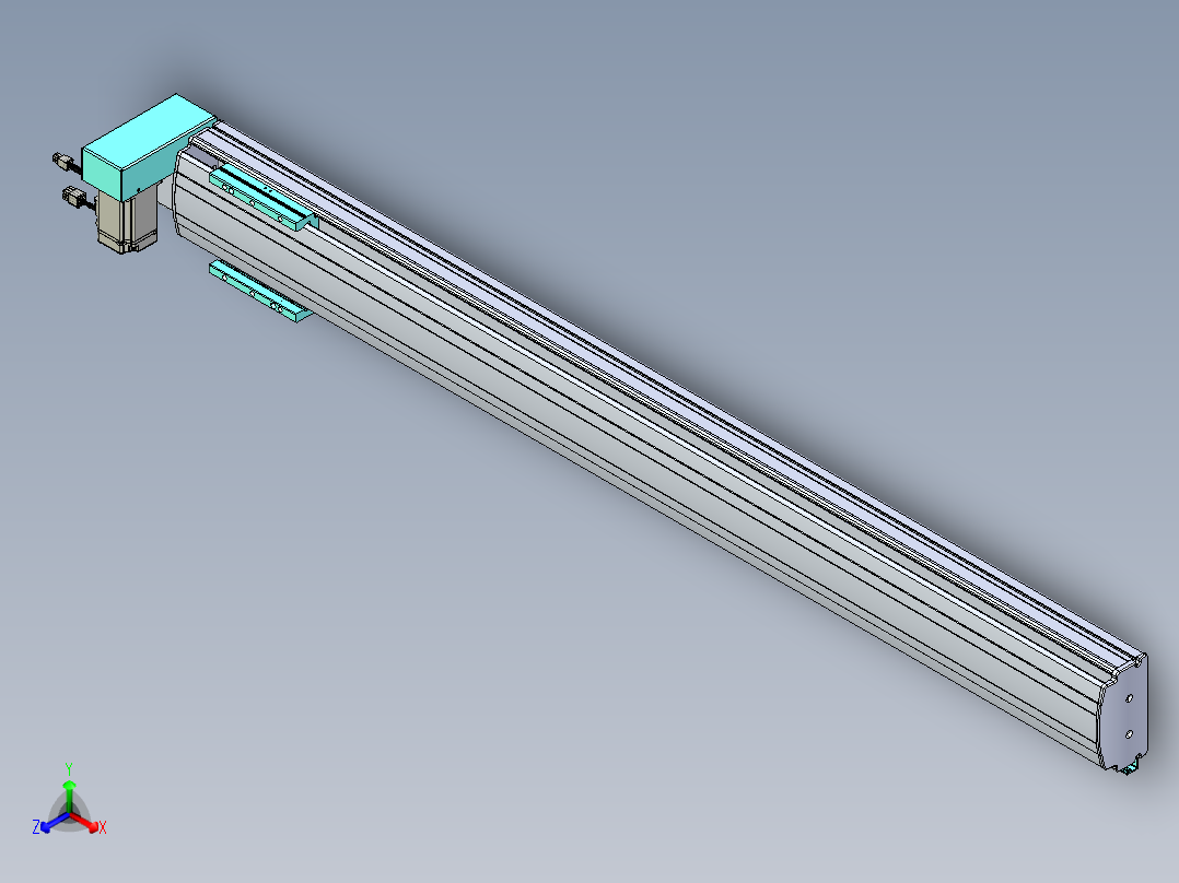 威洛博VBF同步带传动一般环境VBF14-L45-S1200-BRU-ZP40-C3正等轴测图