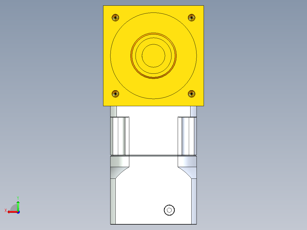 换向器PW70双轴 PGH60-L1 8-38.1-47.14X47.14-M4.stp后视图