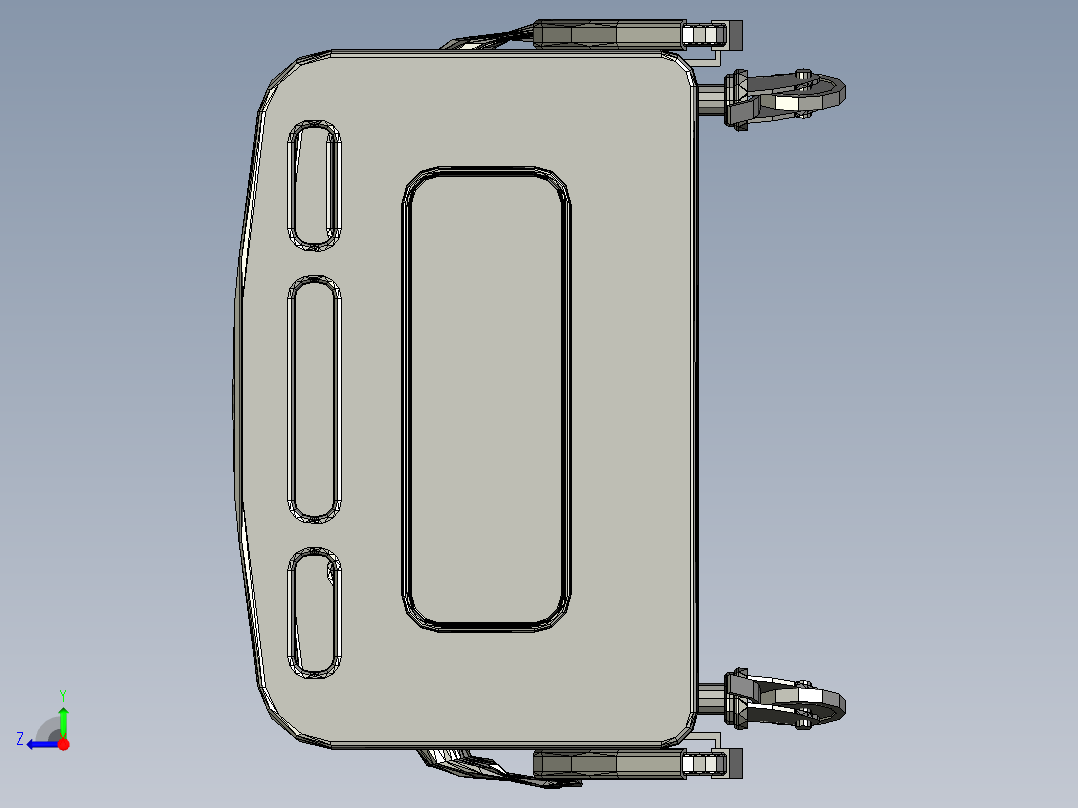 医院病床可折叠右视图