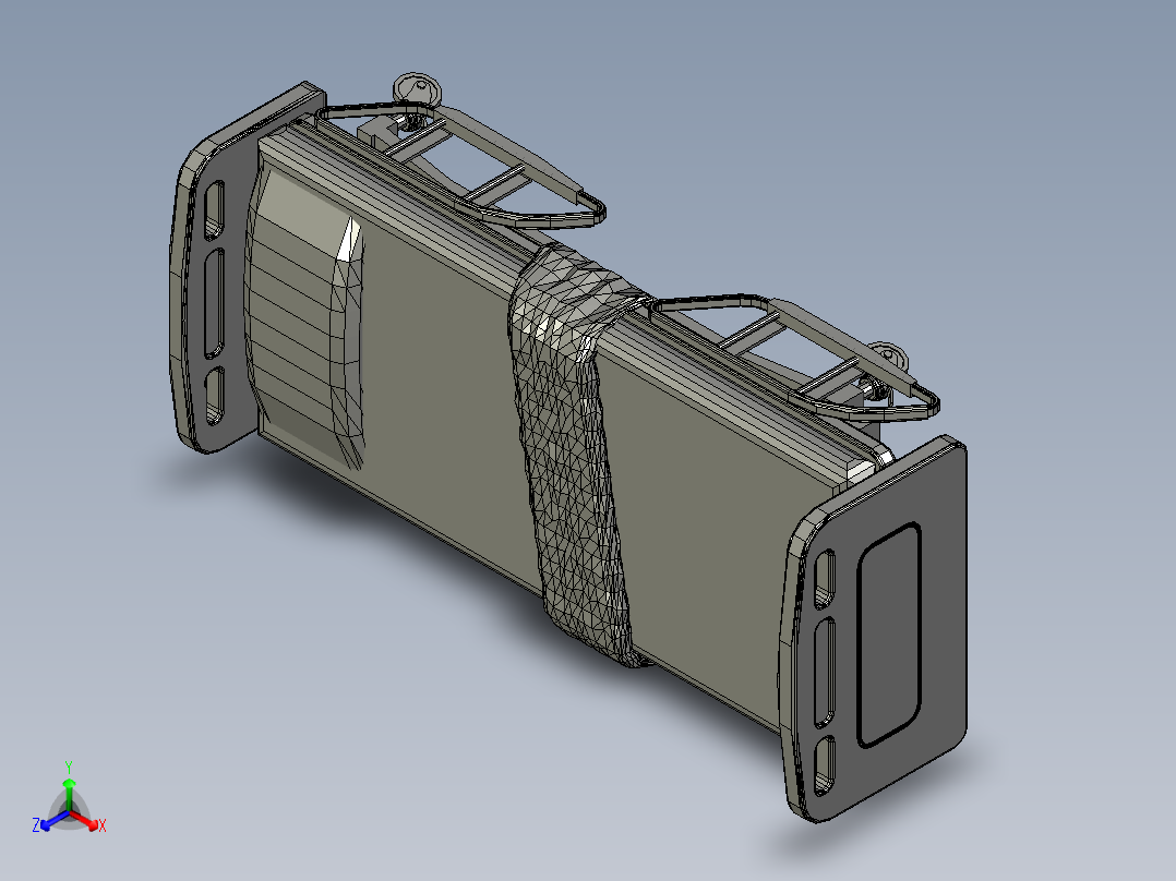 医院病床可折叠正等轴测图