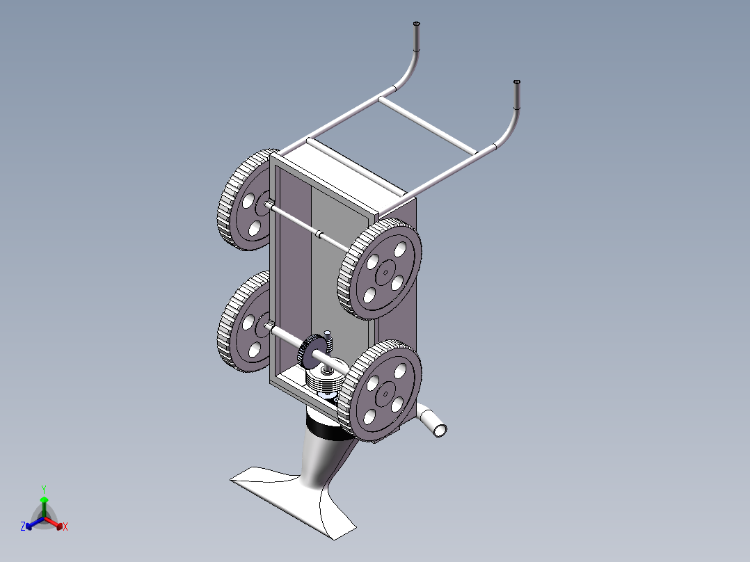 清雪车模型正等轴测图