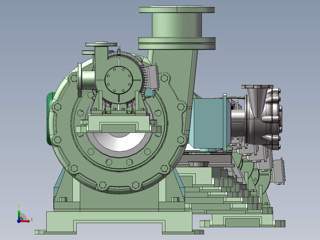 耐磨耐腐砂浆泵MFY与UHB-ZK系列29款前视图