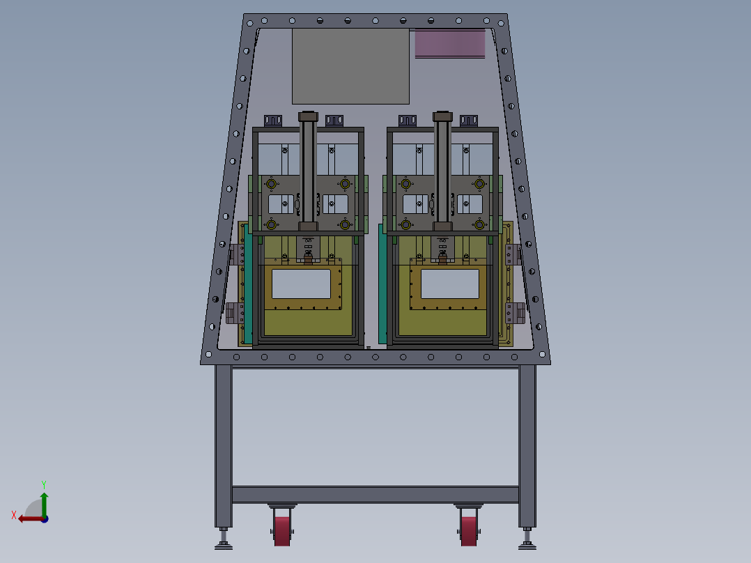 1.2米8工位铝壳手套箱（sw16可编辑+工程图）后视图