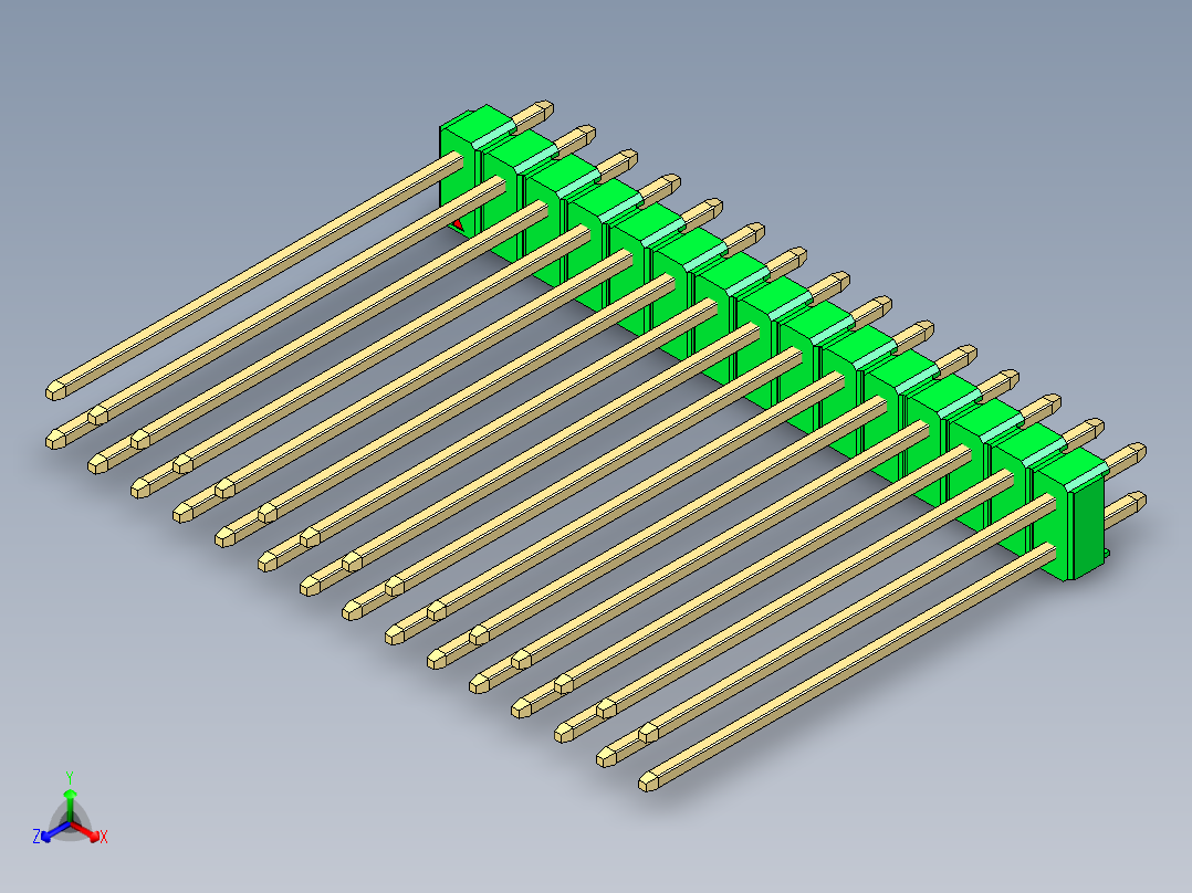 彩色公头100mil（2.54mm）系列-DS1021_green_2x15p_100mil_Type43_rev1.0