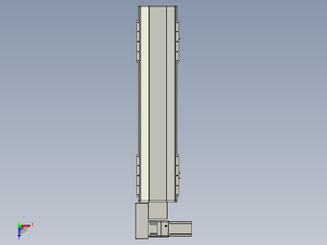 直线模组LHB21-L40-S700-BL设计图纸俯视图