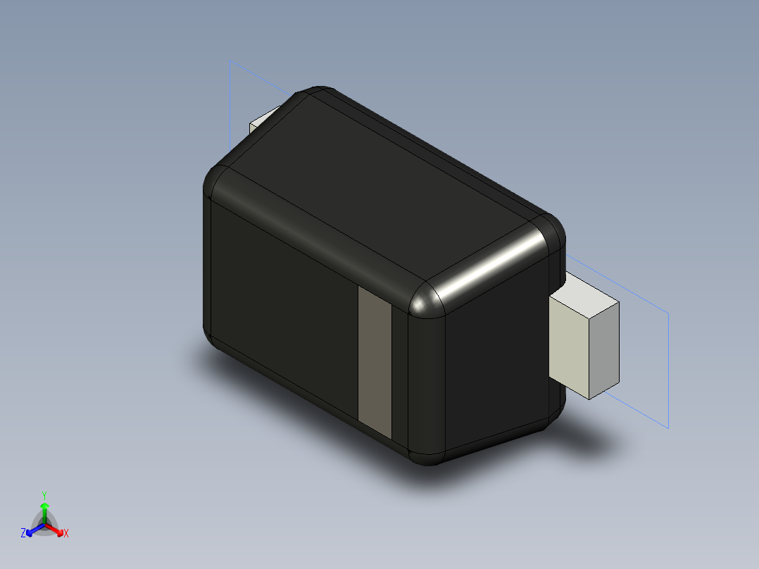 分立半导体元件封装-SC-79正等轴测图