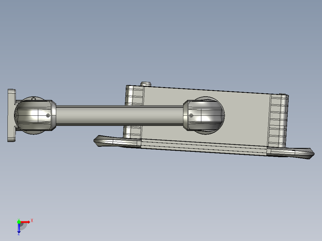 向下墙座+90度箱体连接器+控制箱俯视图