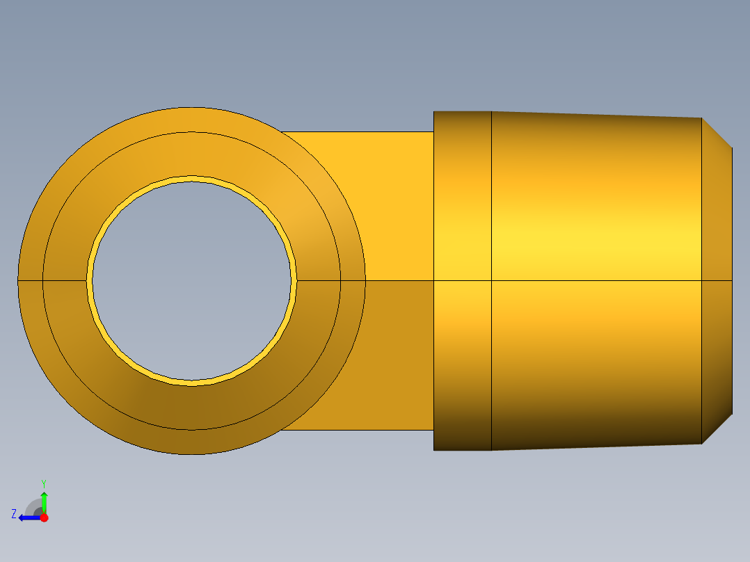 扩口式工业通用硬管接头Male Branch Tee 145F-10-8右视图