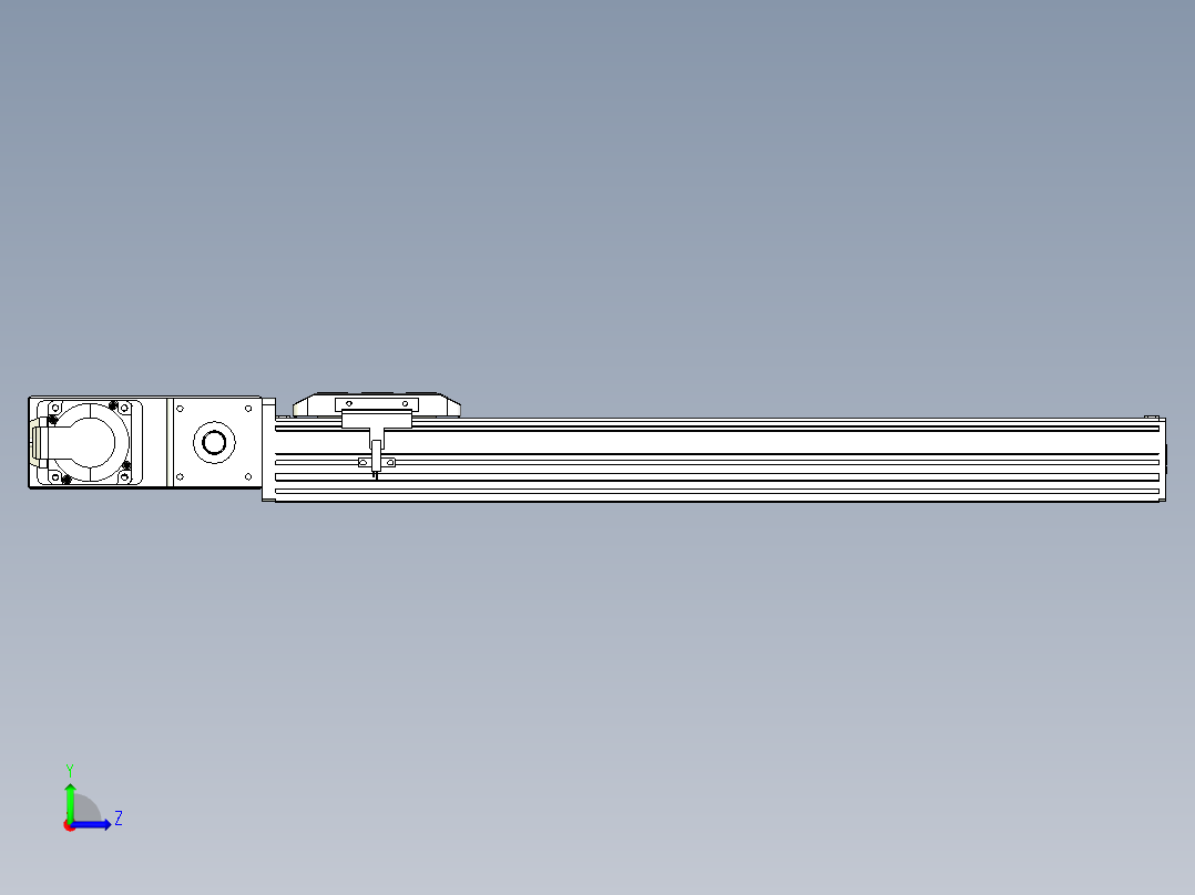 同步带全封闭直线模组TPA-HCB-85D-90-L450-ML-Y-P20-N3左视图