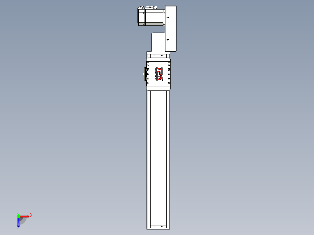 同步带全封闭直线模组TPA-HCB-85D-90-L450-ML-Y-P20-N3俯视图