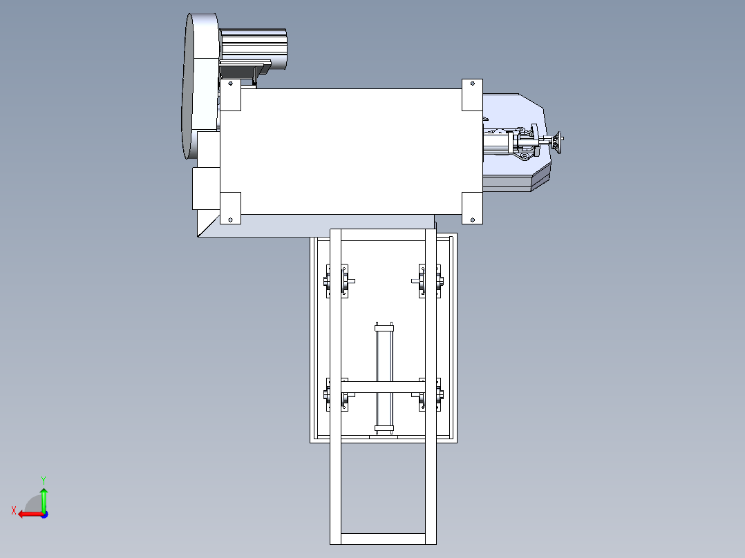 69 4028非标锯床后视图