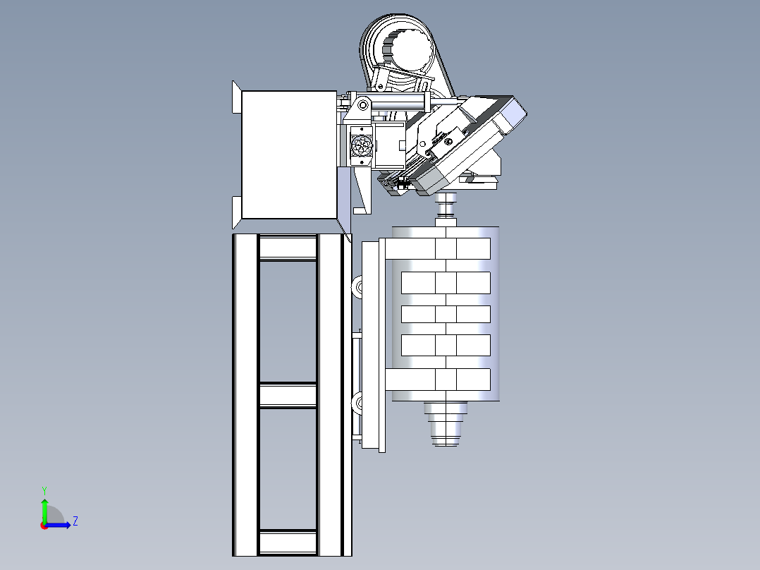 69 4028非标锯床左视图